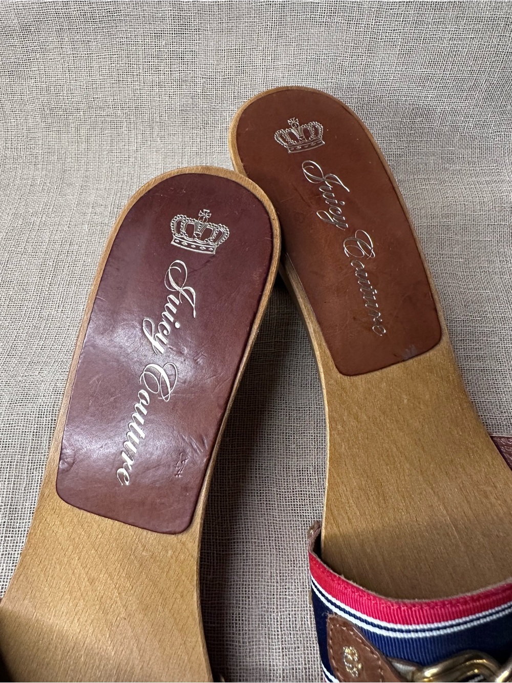 Vintage Juicy Couture Wooden Mule Heels Y2K Sz 8 - Picture 3 of 10